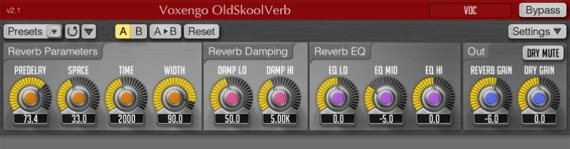 Voxengo Old Skool Verb Plugin