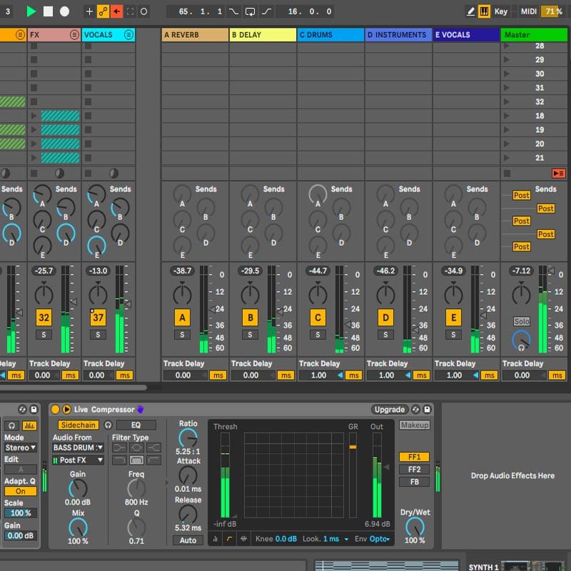 Ableton Live Delay Controls