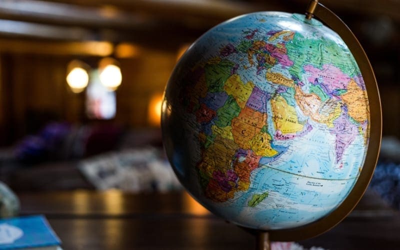 Globe on a desk Resources for music industry