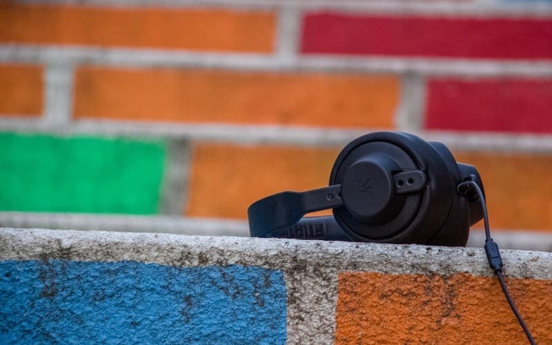 Headphones on a wall