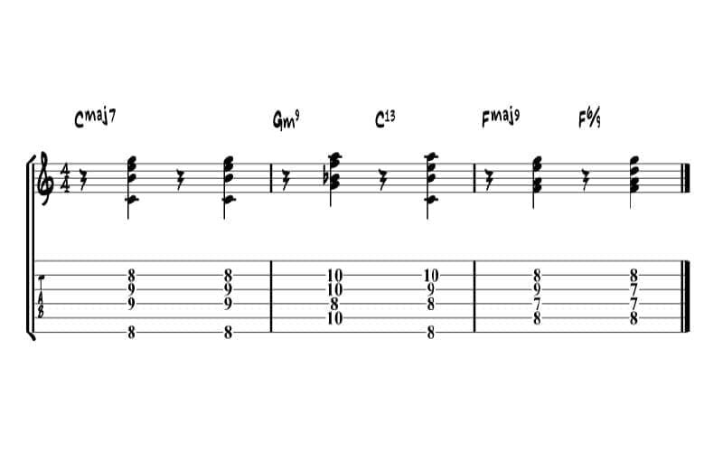 jazz Chord I to IV