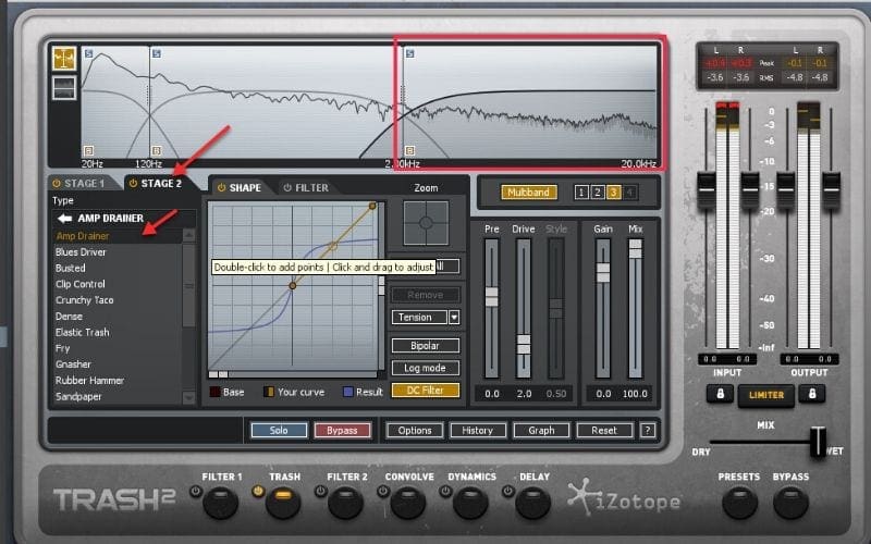 iZotope Trash 2 plugin distortion music