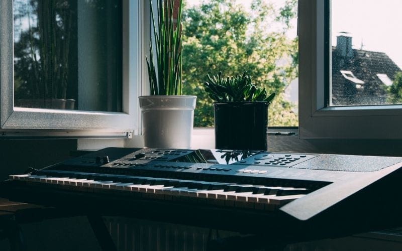 keyboard by a window