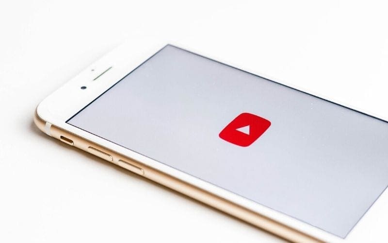 youtube logo on a mobile phone