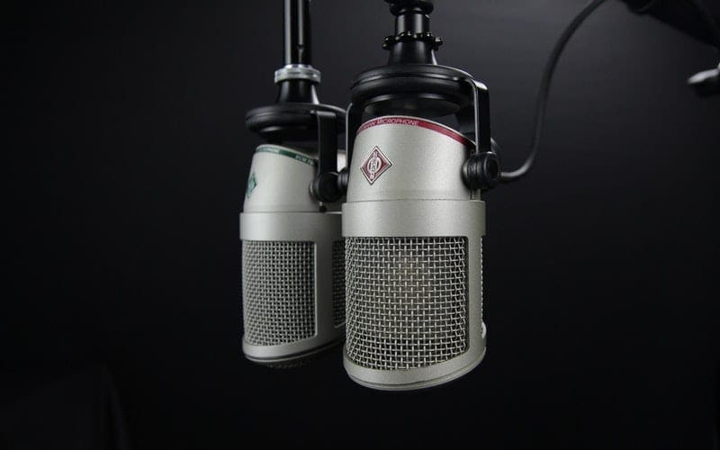 recording mic in black toom for BBC radio 6 music