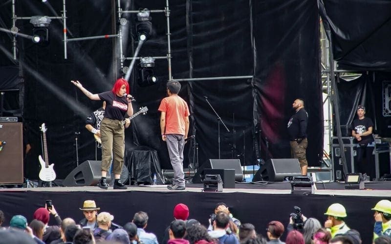 artist on stage
