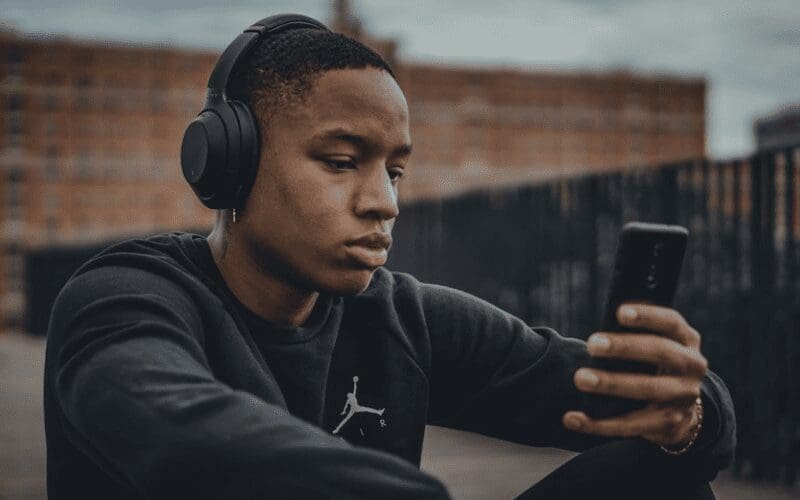 man on phone