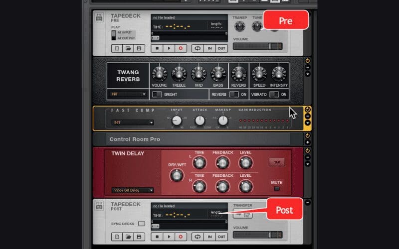 pre and post guitar rig