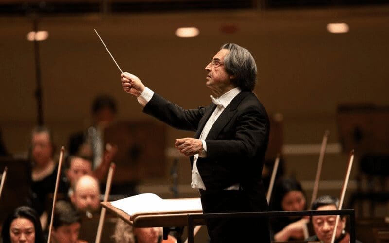 Music Conductor leading the symphony