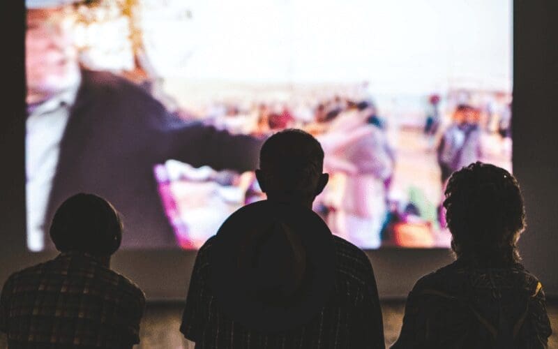 People Watching A Movie