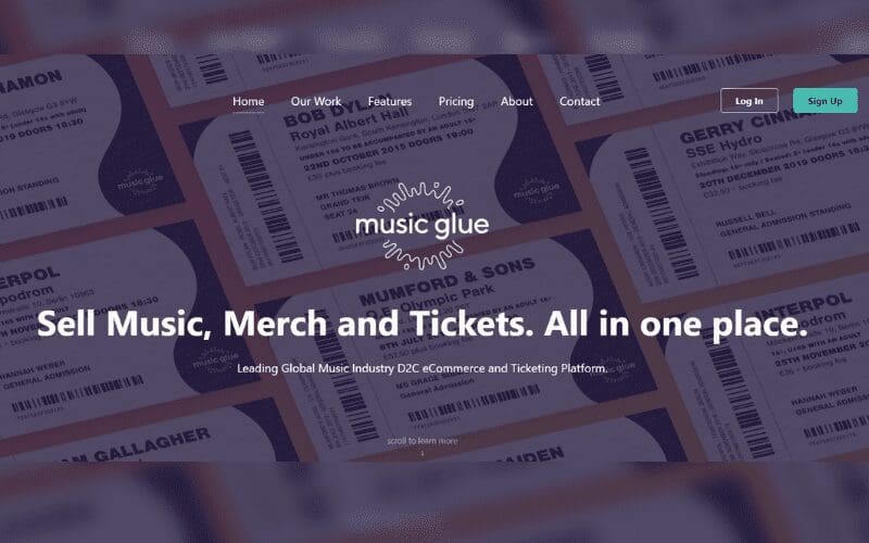 music glue musicglue.com website
