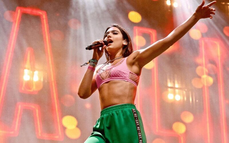 dua lipa performing on stage BRIT Awards 2021