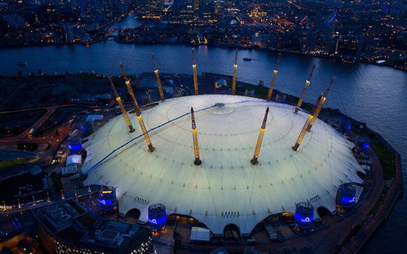 o2 arena at night BRIT Awards 2021