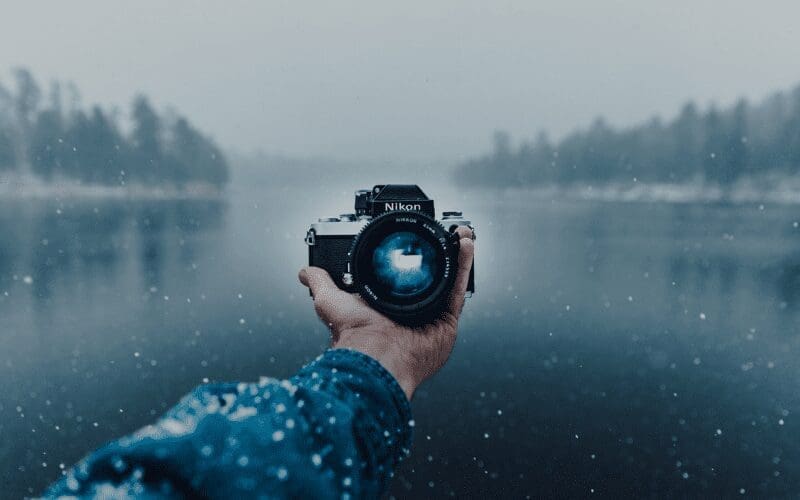 Professional camera nature background