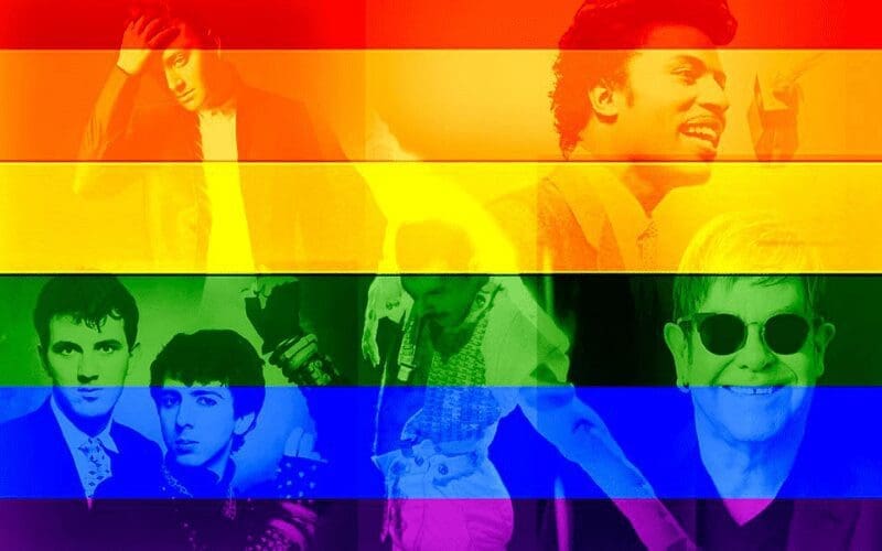LGBTQ artists with rainbow flag