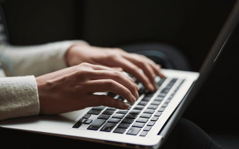 Person using laptop