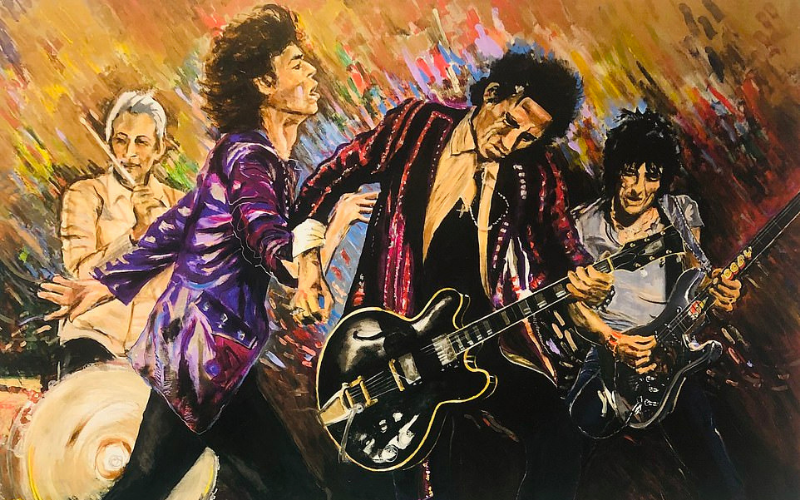 Ronnie Wood Rolling stones band artwork