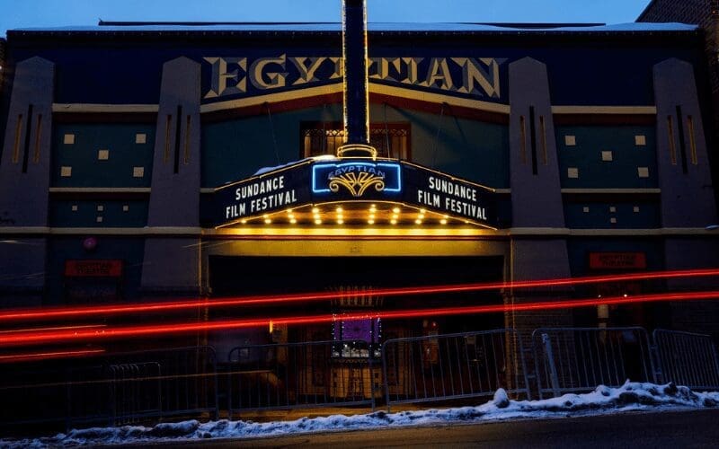 sundance film festival at the egyptian at dusk