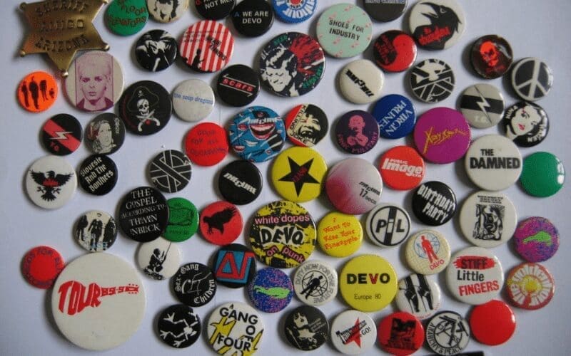 band pins and buttons merchandise