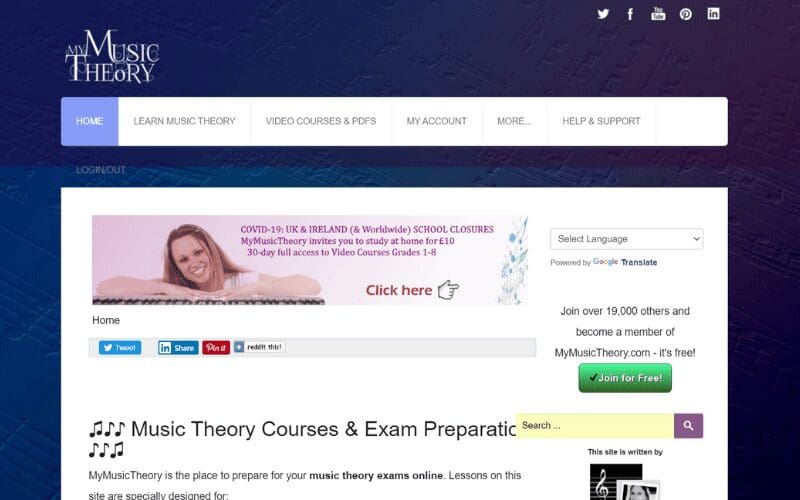 mymusictheory.com home page