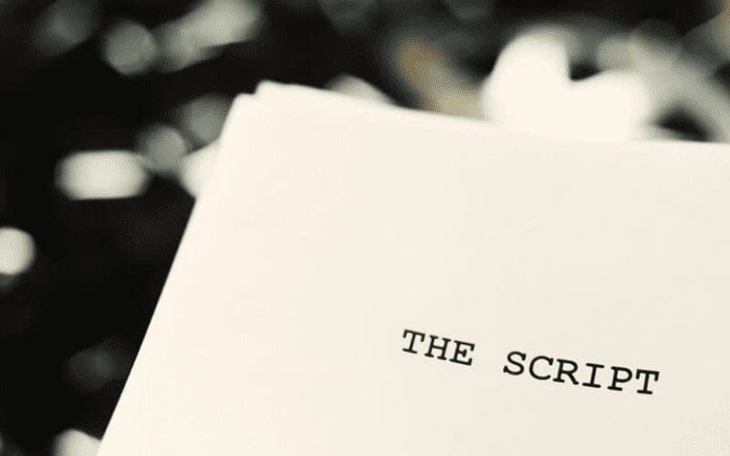 the script stock photo