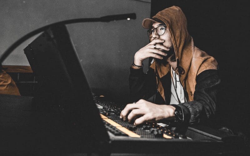 producer working at a mixing desk
