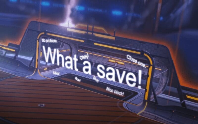 rocket league what a save