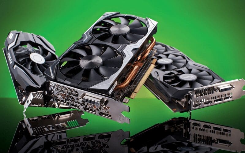 Three graphics cards