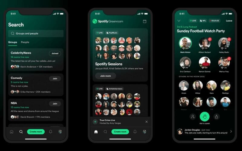 Spotify Greenroom app