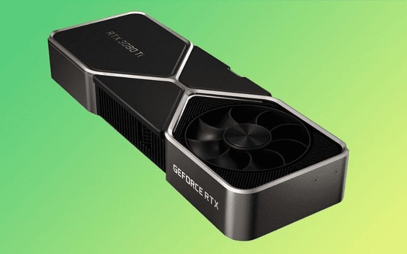 A NVIDIA GeForce RTX 3080 Ti graphics card