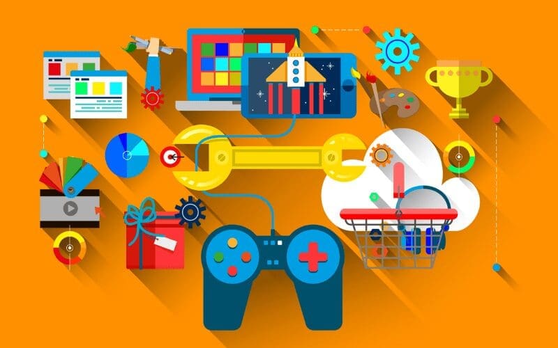 gaming development and journalism artwork