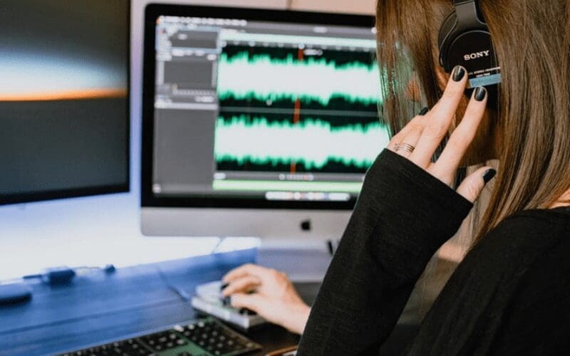 producer working on video game soundtrack