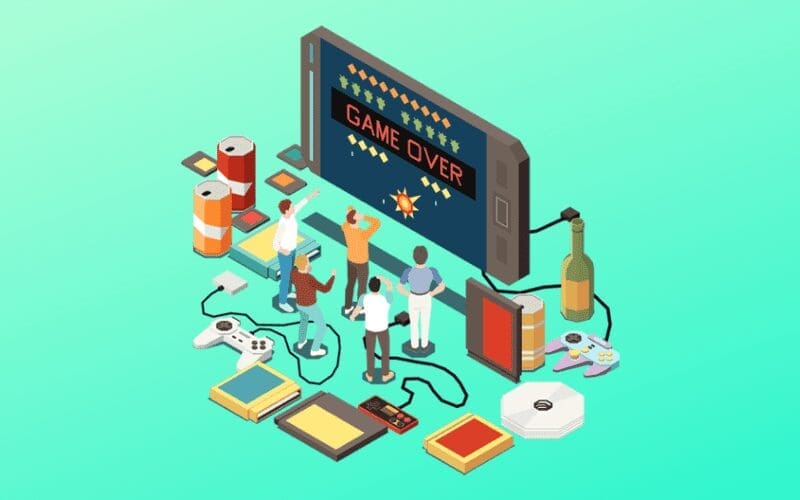 mobile game developing stock image