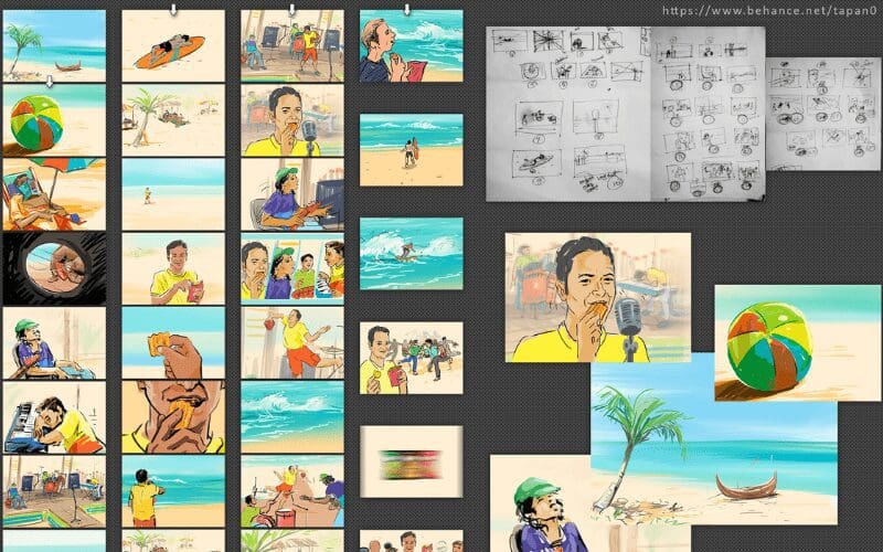 Example of a detailed storyboard
