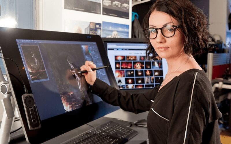 A concept artist at work