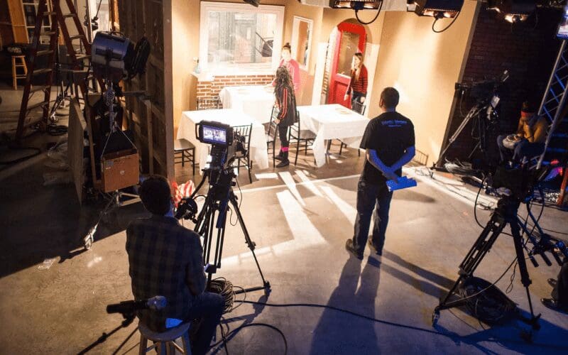 Set designers at work