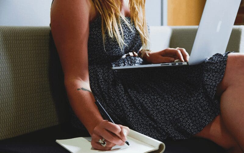 woman writing