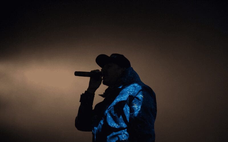 rapper performing