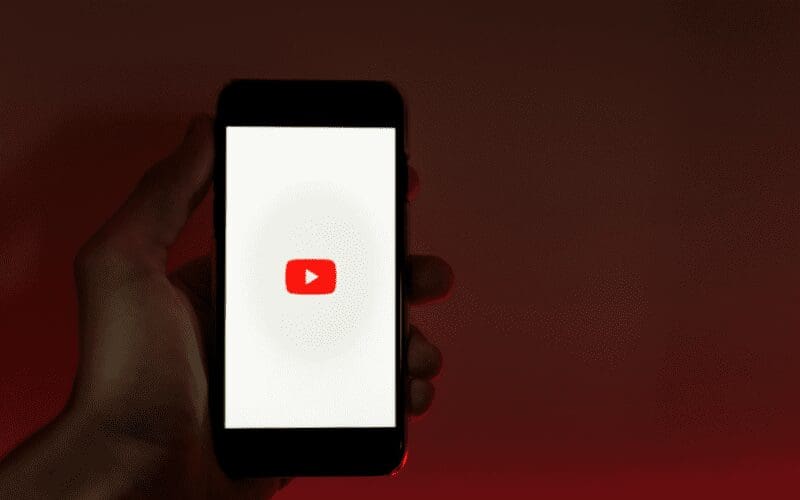 youtube logo on phone