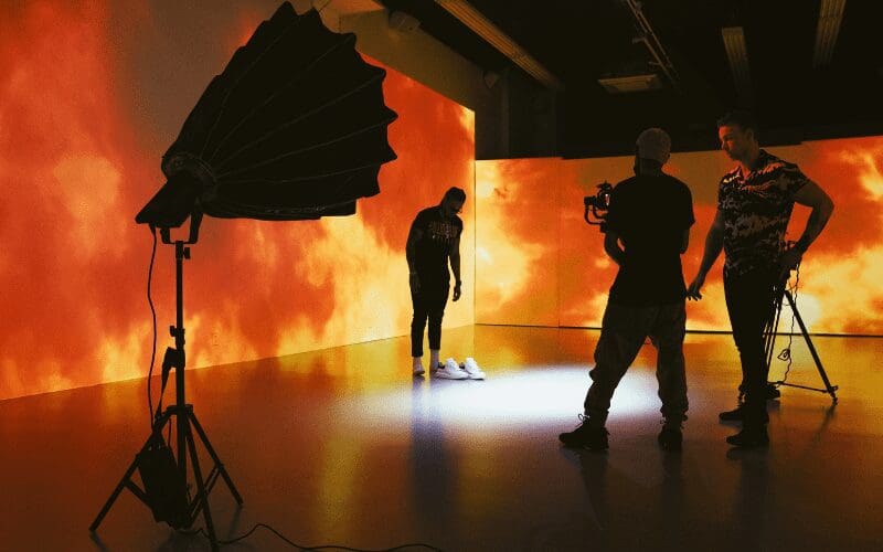 Set designers at work