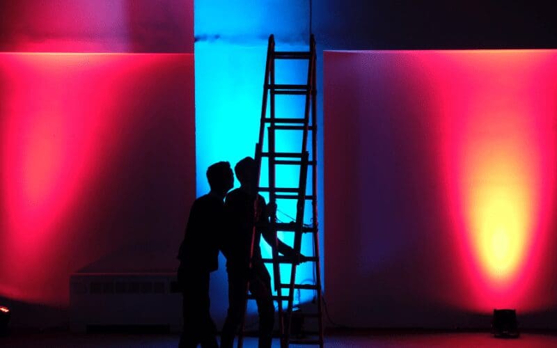 Set designers at work