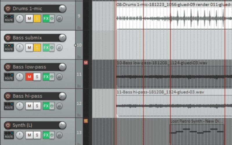 Reaper DAW mute and solo