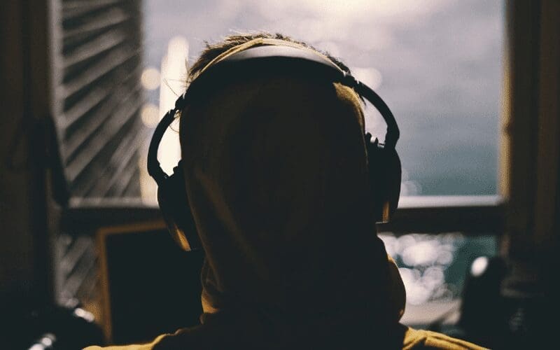 person wearing headphones