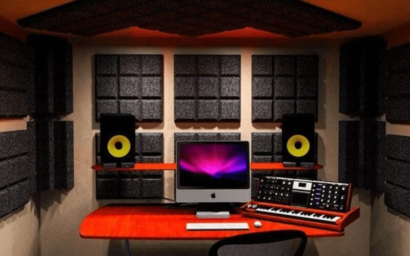 home recording studio with sound proofing
