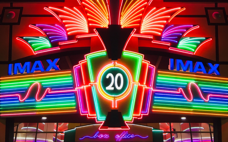 colourful neon cinema social media marketing tips