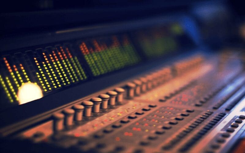 music mixing desk