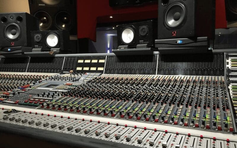 music mixing desk
