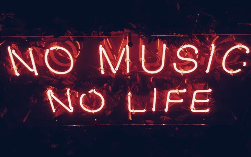 no music no life neon sign