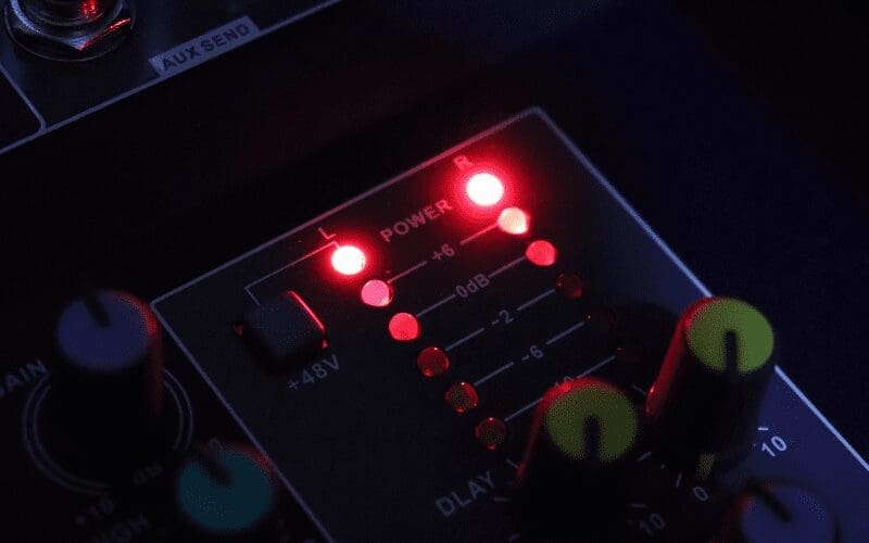 music mixing desk