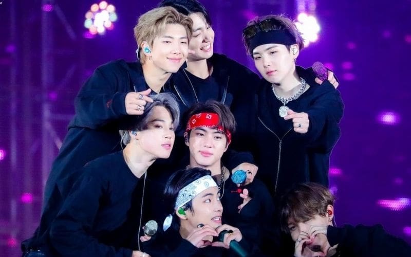 BTS K-pop band on stage